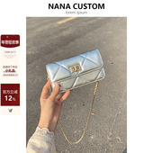 小香风真皮手机包女迷你小包高级感菱格链条包百搭单肩斜跨口红包