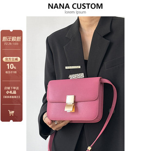 2023新款 box皮豆腐包女高级感百搭小方包真皮牛皮单肩斜跨空姐包