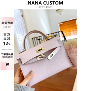 真皮百搭mini二代小方包包女高级感粉色迷你手提包牛皮单肩斜挎包