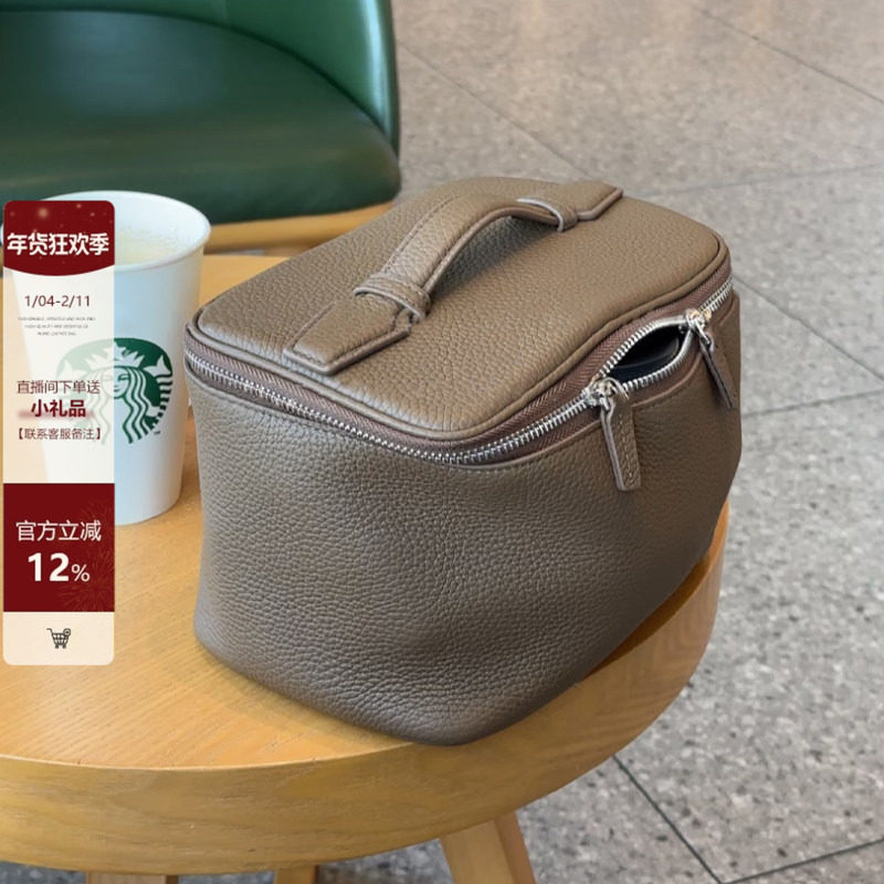 头层牛皮方盒子化妆包女手提小方包真皮大容量洗漱包牛皮收纳包包,箱包皮具/热销女包/男包,小方包,淘宝优惠券,粉丝福利购,淘宝优惠卷