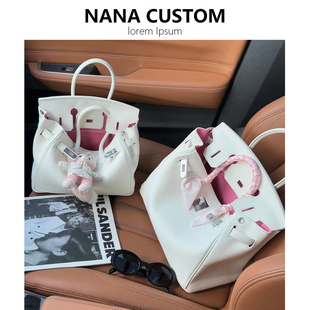 真皮拼色托特包包女大容量真皮手提包2025秋冬新款单肩斜挎通勤包