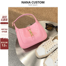 复古Jackie1961法式腋下包单肩斜挎马鞍包真皮质感小众手提半圆包