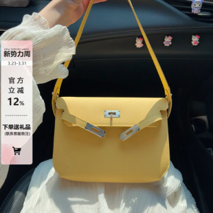 真皮Depeches25腋下包高级感春夏新款 复古邮差包大容量单肩斜挎包