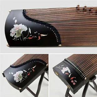 迷你小黑檀贝雕素面163教学古筝半筝便携式 初级练习纯桐木普及筝