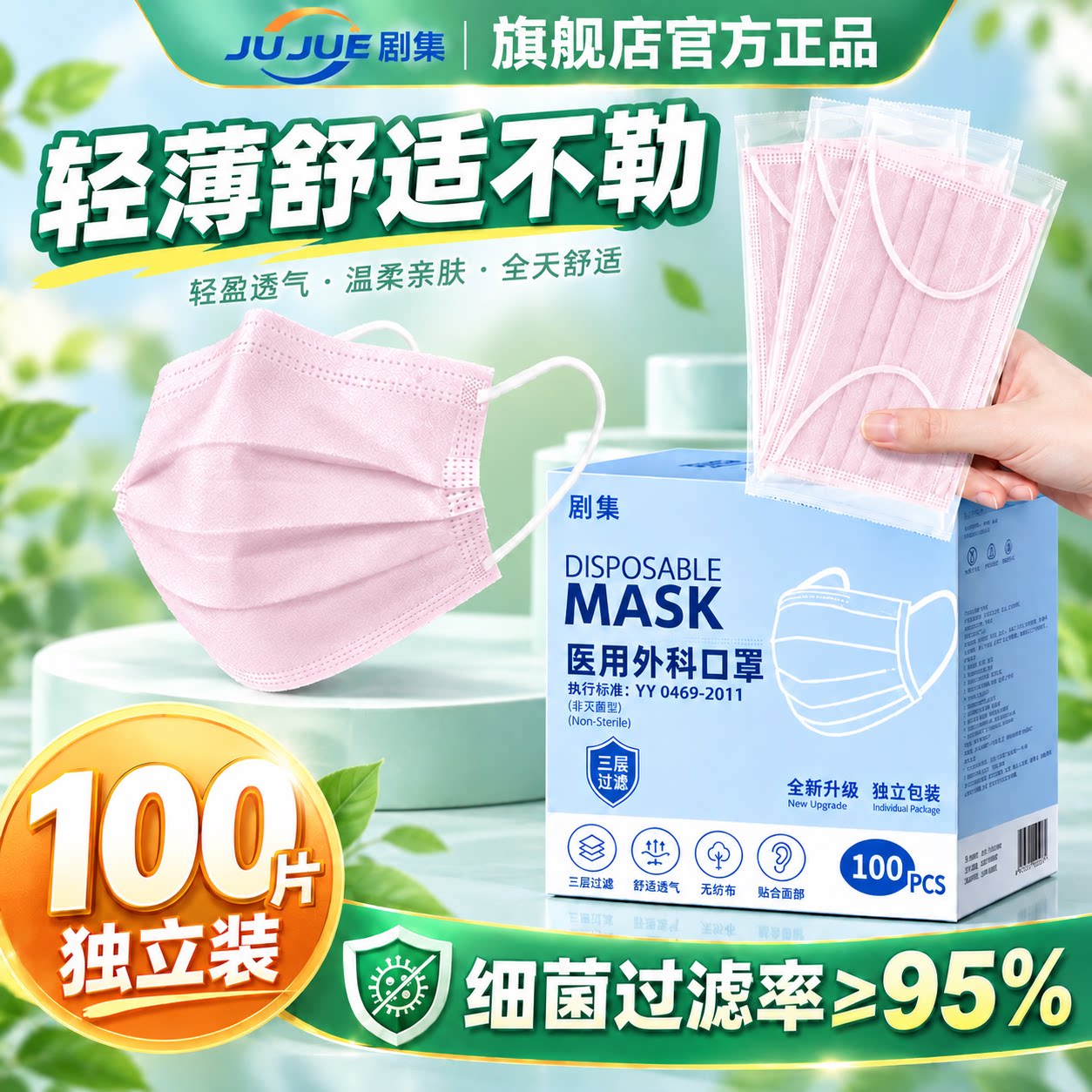 剧集口罩医用外科口罩单独包装图片