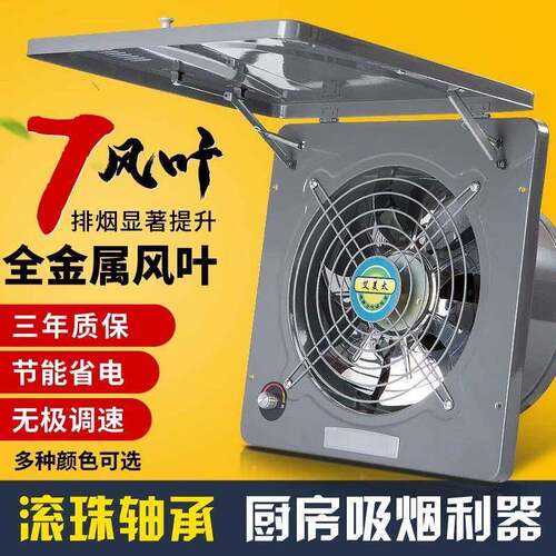 强力厨房换气扇外转子轴流风机10寸排风扇家用工业排气扇