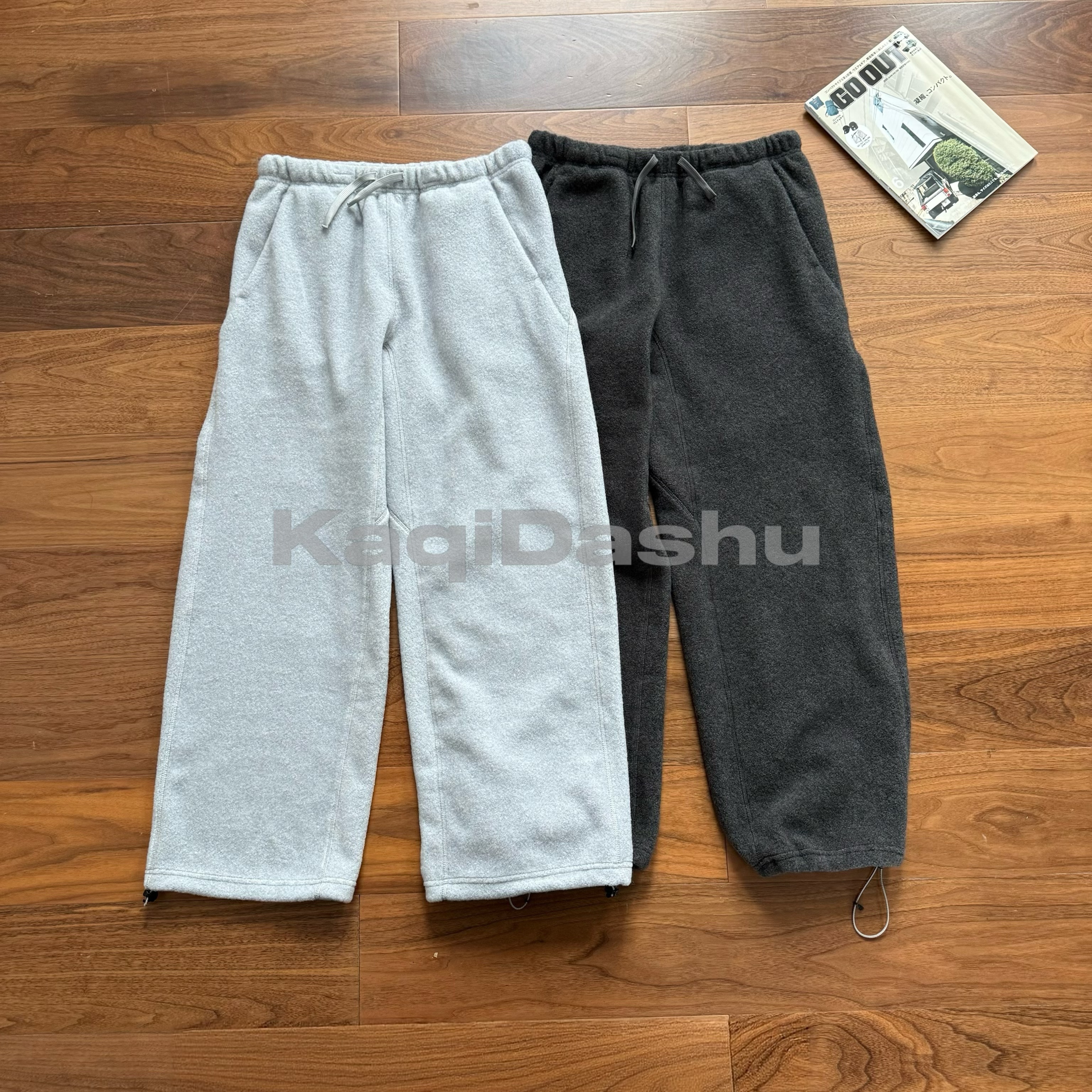 【加绒/直筒裤】亲肤质感~ 可收口！宽松阔腿裤型休闲长裤