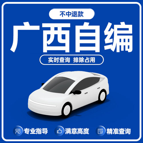 广西南宁柳州桂林梧州北海防城港钦州车牌选号12123自编查询占用