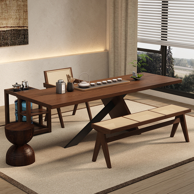 实木茶桌茶台轻奢现代高级感新款