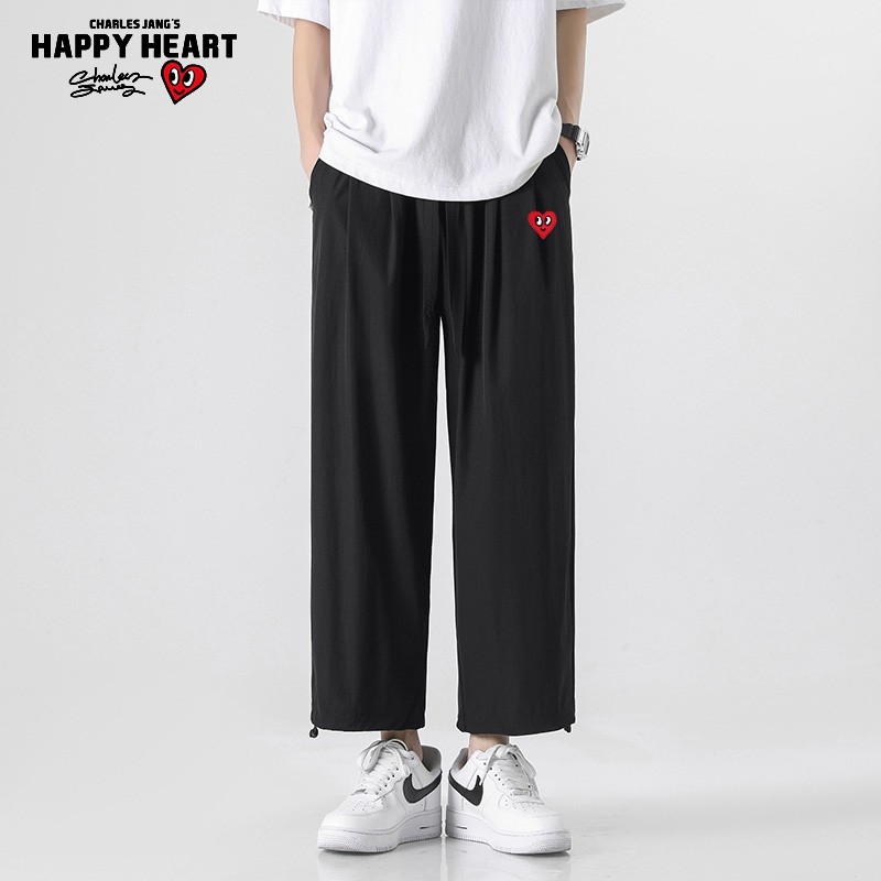 查尔斯桃心 2025年夏季超薄冰丝速干休闲长裤男直筒宽松垂感多色,男装,休闲裤,淘宝优惠券,粉丝福利购,淘宝优惠卷
