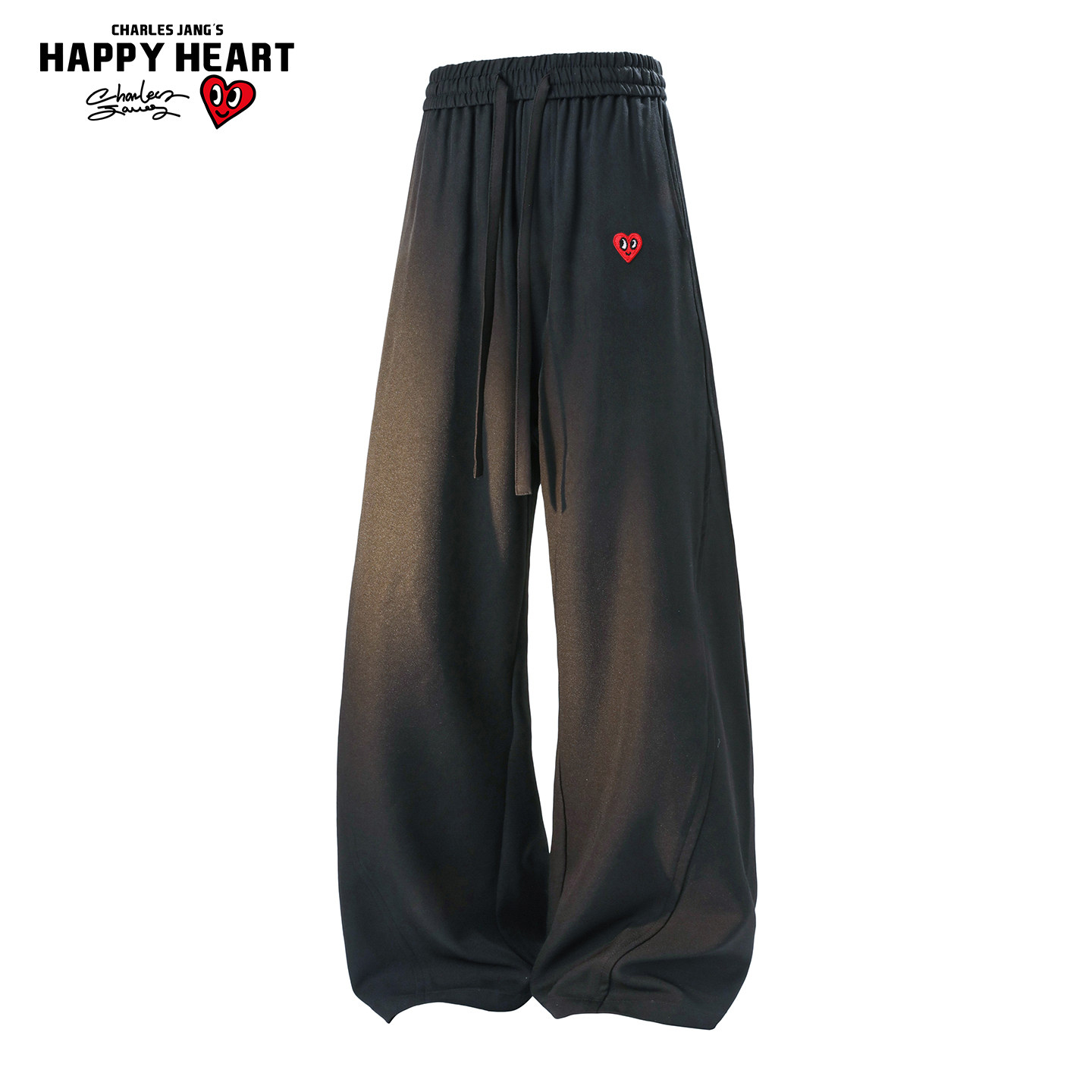 查尔斯桃心美式重磅阔腿弯刀裤子男春季潮牌宽松百搭休闲运动卫裤,男装,休闲裤,淘宝优惠券,粉丝福利购,淘宝优惠卷