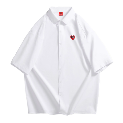 查尔斯桃心爱心休闲衬衫