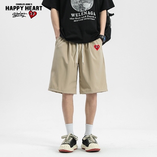 速干透气运动宽松篮球短裤 查尔斯桃心 新款 男夏季 凉感冰丝五分裤