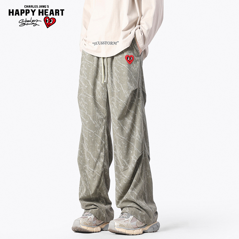 查尔斯桃心爱心休闲裤