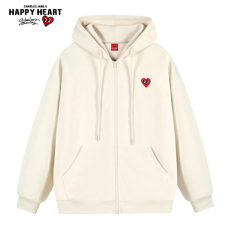 查尔斯桃心爱心开衫卫衣