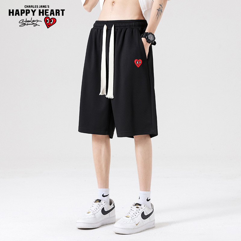 查尔斯桃心爱心休闲短裤