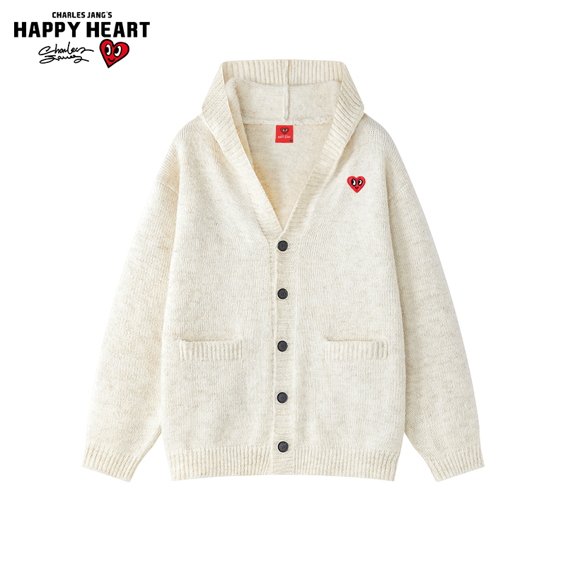 查尔斯桃心高级感针织开衫