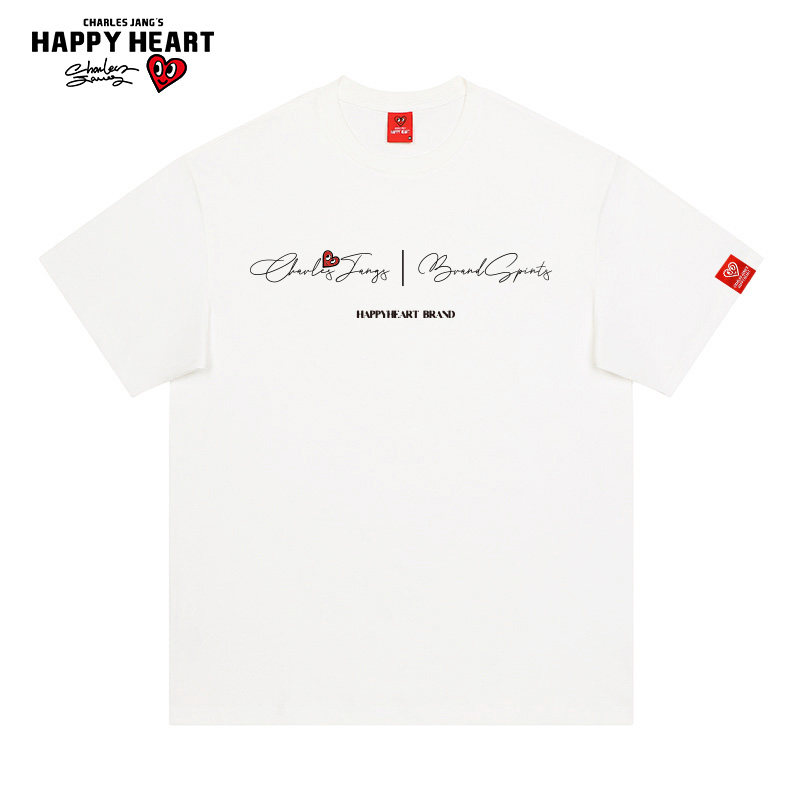 查尔斯桃心 美式高街字母短袖T恤男女夏季纯棉宽松透气2026新款