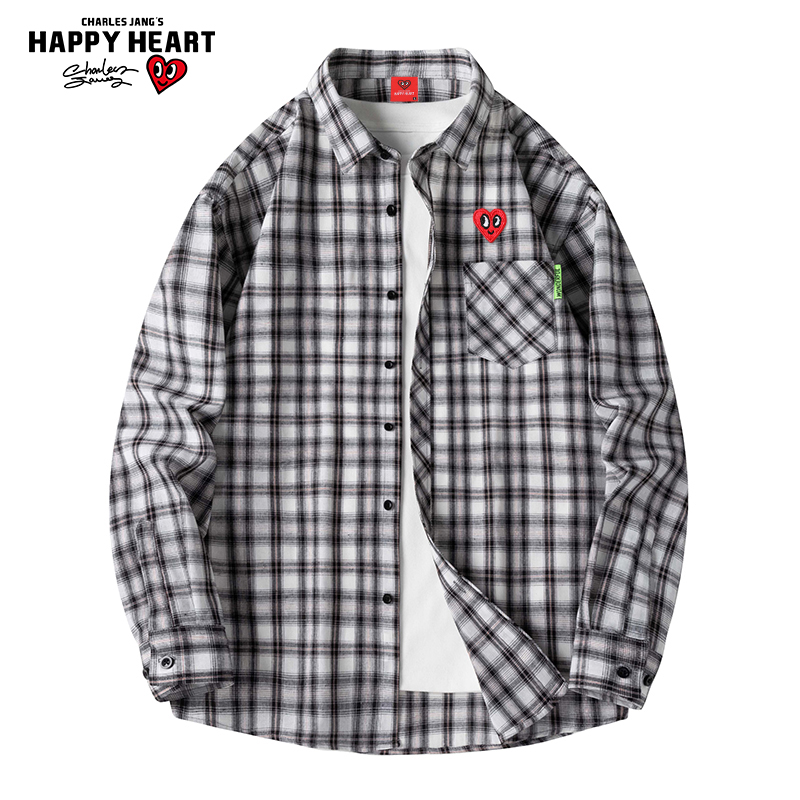 查尔斯桃心爱心休闲衬衫