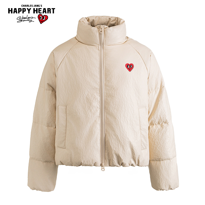 查尔斯桃心立领90白鸭绒羽绒服男