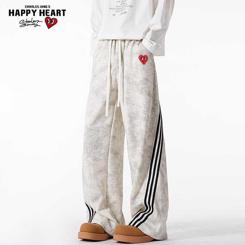 查尔斯桃心爱心休闲裤