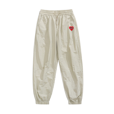 查尔斯桃心爱心休闲九分裤