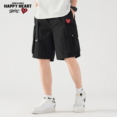 查尔斯桃心休闲短裤爱心