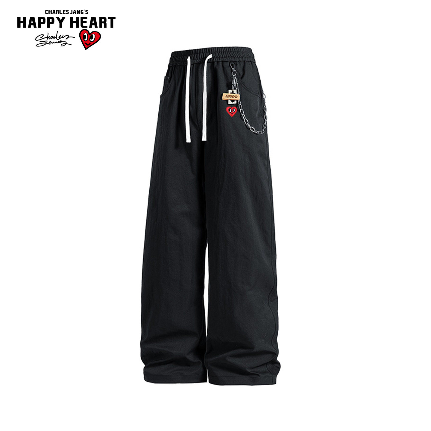 查尔斯桃心休闲裤男女同款春季新款户外运动百搭伞兵直筒冲锋长裤,男装,休闲裤,淘宝优惠券,粉丝福利购,淘宝优惠卷