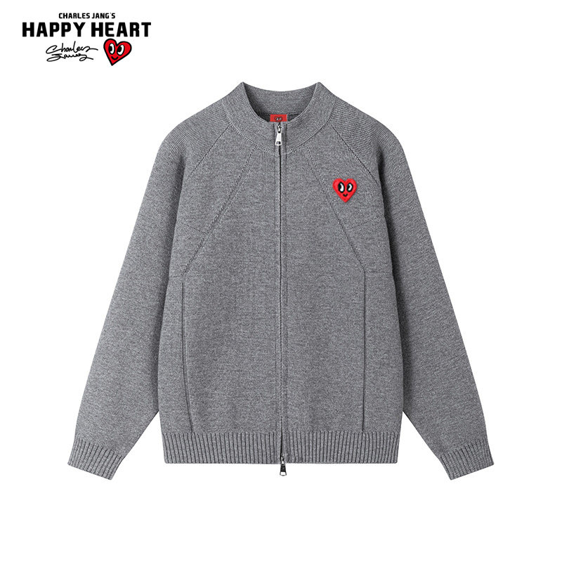 查尔斯桃心美式解构开衫毛衣男拉链秋冬季潮牌百搭新款针织衫外套,男装,针织衫/毛衣,淘宝优惠券,粉丝福利购,淘宝优惠卷