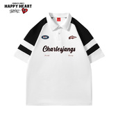 t恤上衣外套 男短袖 查尔斯桃心 2026年260克重磅米通格朱地POLO衫