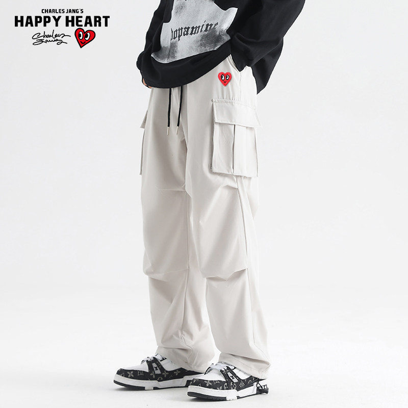 查尔斯桃心 多口袋休闲工装裤男春夏季新款机能风垂感伞兵直筒裤,男装,休闲裤,淘宝优惠券,粉丝福利购,淘宝优惠卷