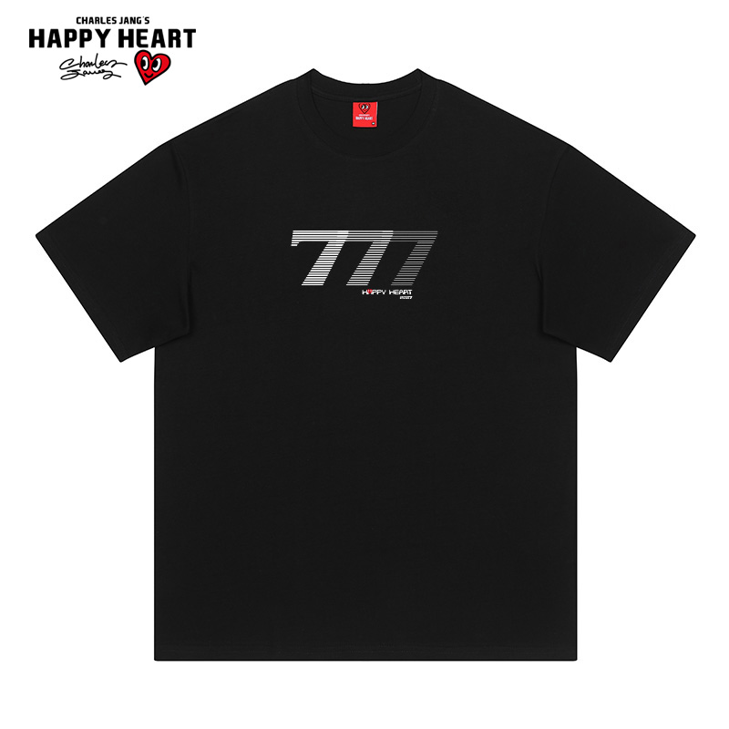 查尔斯桃心无性别短袖T恤