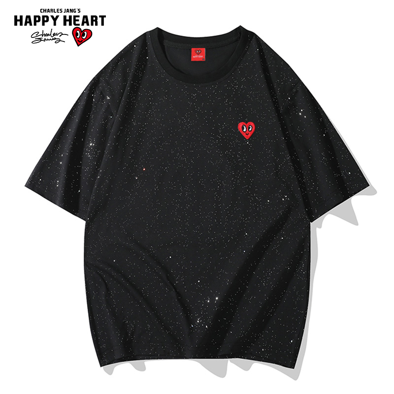 查尔斯桃心爱心休闲T恤