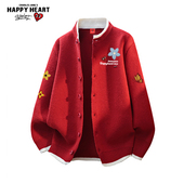 查尔斯桃心蝴蝶花卉印花开衫 马年休闲针织衫 毛衣男女冬季 2026新款