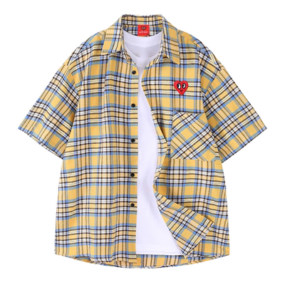 查尔斯桃心爱心休闲衬衫