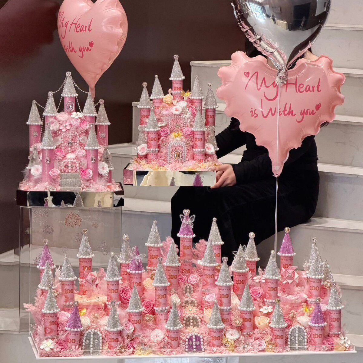 520礼物永生花有钱花城堡玫瑰花盒表白求婚纪念送女友闺蜜生日