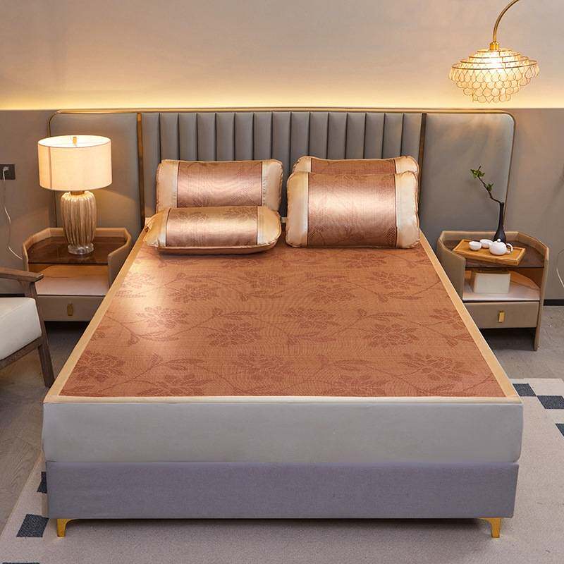 夏季凉席榻榻米冰丝藤席空调席子可裸睡学生宿舍单人可折叠床铺席