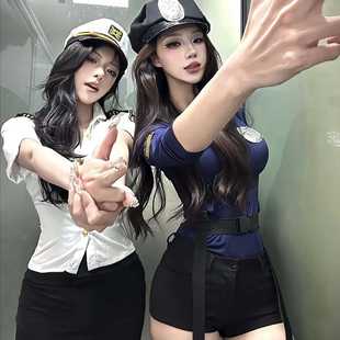 內衣夜店氣氛調情cos連體制服 醉窖性感空姐女警角色扮演套裝
