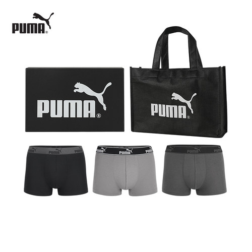 PUMA彪马男平角内裤纯棉透气红色