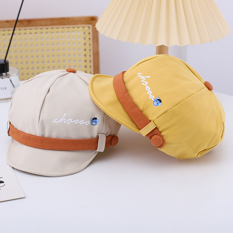 宝宝帽子春秋季薄款儿童男童贝雷帽秋款1岁2小孩可爱超萌秋天外出