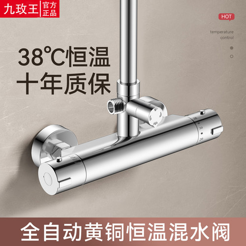 全铜智能恒温花洒套装全自动控温