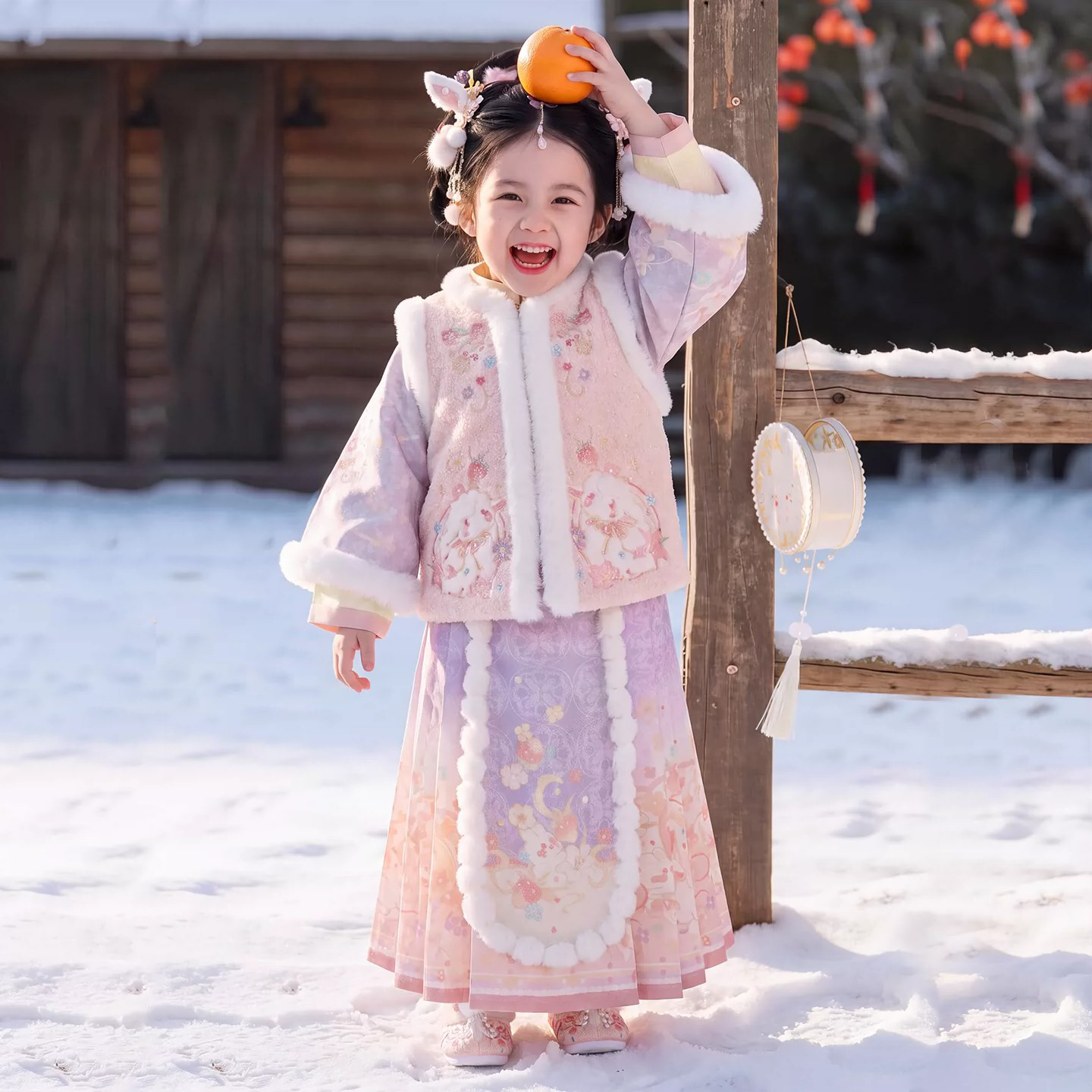 汉服女童中式国风唐装2027拜年服新款日常可穿加厚套装秋冬儿童新