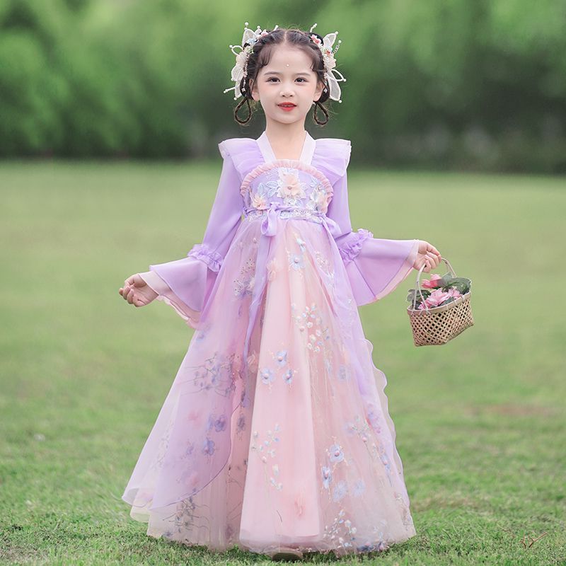 女童汉服春秋款汉服儿童装2024新款春装春季古装古风中国风演出服