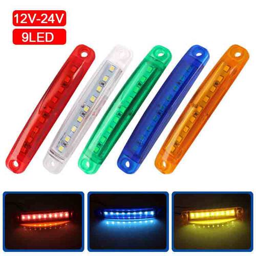 工厂直销12v24v 宽电压 9led 货车边灯 卡车边灯 信号灯示宽灯