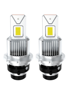 替换原车HID带风扇6500K 35W直插款一体式D4 LED D2 D1 D3led大灯