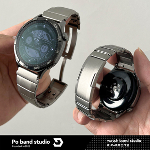 适用华为GT5表带不锈钢GT4弧形快拆watch3小米红米oppo高驰fit4