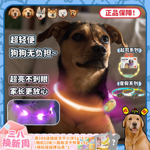 【旺财】laroo莱诺 宠物狗 发光项圈 夜行灯防丢失 户外遛狗 泰迪