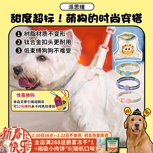 【旺财】派思维 加菲猫 狗狗牵引绳遛狗绳 项圈胸背户外出行遛狗