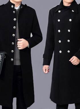 保安服毛呢大衣形象岗礼宾服酒店物业保安工作服秋冬季加棉服装男
