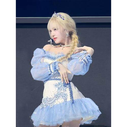 爱豆新款IVE女团金志垣同款演出舞蹈服kpop韩国表演服修身打歌服